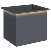 vidaXL Sodo vazonas su LED Antracitas 50 x 60 x 48 cm Plienas