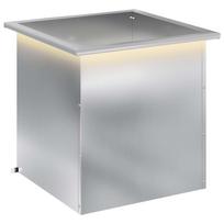 vidaXL Sodo vazonas su LED Sidabrinė 50 x 50 x 48 cm