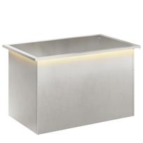 vidaXL Sodo vazonas su LED Sidabrinė 50 x 80 x 48 cm
