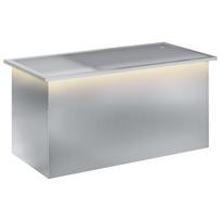 vidaXL Sodo vazonas su LED Sidabrinė 50 x 100 x 48 cm