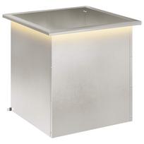 vidaXL Sodo vazonas su LED Sidabrinė 50 x 50 x 48 cm