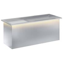 vidaXL Sodo vazonas su LED Sidabrinė 40 x 100 x 40 cm