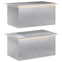 vidaXL Sodo vazonas su LED 2 vnt. Sidabrinė 50 x 80 x 48 cm