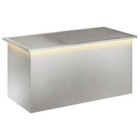 vidaXL Sodo vazonas su LED Sidabrinė 50 x 100 x 48 cm