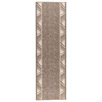 vidaXL Bėgimo kilimėlis FLORNES Austas Taupe Zigzagas 67 x 150 cm PP