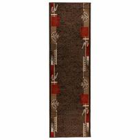 vidaXL Bėgimo kilimėlis FLORNES Austas Ruda Lapai 67 x 150 cm PP 7 mm