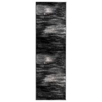 vidaXL Bėgimo kilimėlis FLORNES Austas Juoda Potėpiai 100 x 150 cm PP