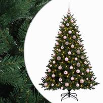 vidaXL Dirbtinė kalėdinė eglutė su rutuliuku 240 cm 300 LED