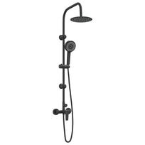 vidaXL Dušo Sistema Juoda Nerūdijantis plienas 21 x 48 x 112 cm