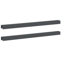 vidaXL Sodo apvadų dengiamasis profilis 2 vnt. 100 x 6 x 5 cm Plienas