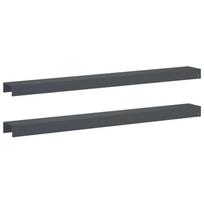 vidaXL Sodo apvadų dengiamasis profilis 2 vnt. 100 x 10 x 5 cm Plienas