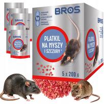 BROS dribsniai pelėms ir žiurkėms, 1 kg, 5 × 200 g „doypack“, veiksminga apsauga