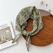 Minkštas medvilnės ir lino trikampis skara su kaštainių raštu gėlių kaklo ir galvos skarelės dekoratyvinės skarelės ilgos bandana skara vienspalvė skara gray