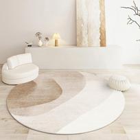 Apvalus kilimėlis grindims Biuro pasukamos kėdės kilimėlis Svetainės kavos staliuko kilimėlis Miegamojo lovos šono kilimas 60*60cm beige