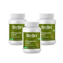 Sri Sri Tattva Ashwagandha 500mg  60Tablet Pack of 3 | Herbal Energy & Immunity Booster for Stress Relief