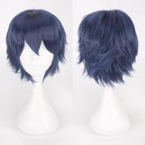 Unisex berniukui vyrams Anime trumpa peruka Cosplay vakarėliui tiesūs plaukai Cosplay pilnos perukai KTB tamsiai ruda spalva