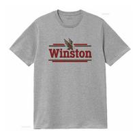 Vintage 1990s Winston Select Cigarettes Promotional Pocket T shirt Summer 92 Design Eagle Logo  vintage Washed Casual homme 4XL gray