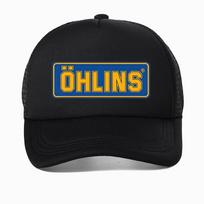 Ohlins Suspension hat Summer Fashion cool Caps Adjustable Hat Summer Unisex Mesh breathable Trucker Hats blue