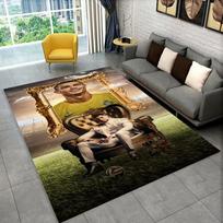 CR7 Ožys Ronaldo Futbolo Žvaigždė Kilimas Žaidimų Kambariui Miegamajam Svetainei Sofai Namų Dekoras, Vaikų Plotas Kilimas Neslystantis Grindų Kilimėlis Dovana 80x120cm