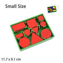 Toys Math Geometry Shape Blocks Montessori Thickness Pattern Blocks Logic Thinking Cognition 3D Geometry Teaching Aid Children green