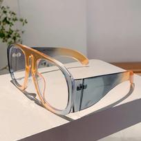 Latest Oversized Square-Shaped Wide Leg Blue Light Blocking Glasses Ladies Vintage Red Patchwork Screen Glasses Frames Ladies Sexy Shades gray