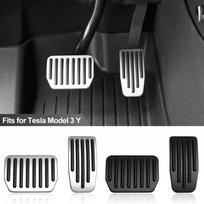 For Tesla Model Y 3 Highland Upgrade Foot Pedal Pads Cover Non-slip Accelerator Brake Rest Performance Aluminum Mats Accessories