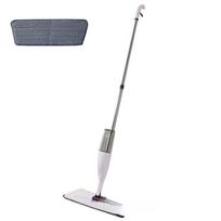 Spray Mop For Home Use With Stainless Steel Handle And Microfiber Cloth For Wet And Dry Floor Cleaning 40cm Set gray