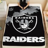 Las Vegas Raiders Print Flannel Blanket High Quality Warm Comfortable Cover for All Seasons Perfect for Gifts Home Decor 150cm x 200cm gray
