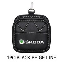 Car Air Outlet Storage Box Phone Lipstick Lighter Glasses Organizer For Skoda Fabia 1 2 Octavia a7 RS Superb Rapid Yeti Karoq xkzm13 black