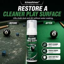 KineShineX Billiard Table Cloth Cleaner Foam, No-Water Wash, Remove Chalk Powder, Protect Table Felt, Professional Cleaning Mousse, 500ml 100ml+towel