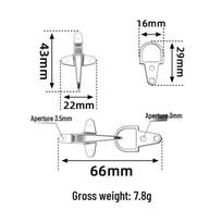 High-Gloss Alloy Aircraft Buckle Hook for Clothing, Luggage, and Leather Goods gray