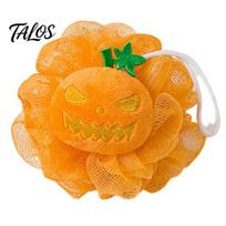 Exfoliating Bath Tool Pumpkin Shaped Sponge, Soft Mesh Massage Scrubber, Shower Scrubber Deep Cleaning And Skin Circulation for Body Scrub Sponge A oranžinė
