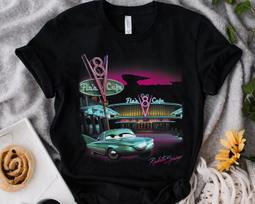 Disney Pixar Cars Radiator Springs Flo's Cafe Shirt, Magic Kingdom Holiday Trip Unisex T-shirt Family Birthday Gift Adult Kid Toddler Tee 120 gray