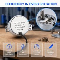220-240V AC Turntable Synchronous Motor Permanent Magnet Synchronous Motor  Turntable Application 2.5-3RPM