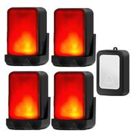Elderly Wireless Call Button: 1-to-4 Doorbell with 7-Color Flashing Light for Emergency Assistance Model 1