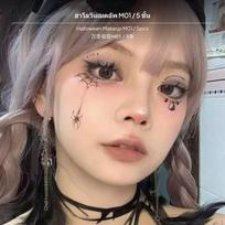 5 vnt. Helovino vorų tatuiruočių lipdukai, veido makiažas, vakarėlio dekoras M01 5 vnt. Halloween Makeup M01 5pcs