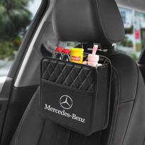 Automobilinės laikymo krepšiai Automobilio sėdynės nugarėlės organizatorius PU odos galinės sėdynės šiukšlių maišelis Mercedes Benz naujai B/C/E klasei A klasei C200L GLC E7 juoda