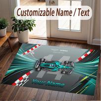 Custom Rug Aston Martin Pattern Print Name Text Soft Non‑Slip Floor Carpet for Home Indoor Decoration 50cmx80cm