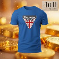 Triumph Motorcycles Logotipas juokingi marškinėliai Unisex marškinėliai S beige
