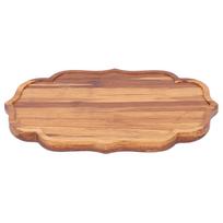 Bambukinis arbatos padėklas Arbatos lenta Patiekimo lėkštė Japoniško stiliaus indai Su apsauginiais padėkliukais 19.8x13.7x1.8cm beige