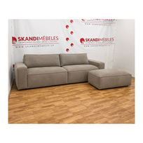 Ekspozicinė / naudota prekė: Sofa ELLIS (Trivietė + Pufas)(Odos)