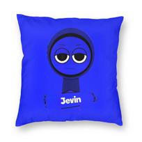 Sprunki Jevin Funny Game Pillowcase Printed Polyester Cushion Cover Decoration Throw Pillow Case Cover Living Room Square 12x12Inch blue