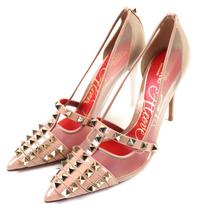 Puikūs Valentino Garavani bateliai-pumpai rožinės-smėlio spalvos oda Moteriški 37 XW2S0CV9 Naudoti beige