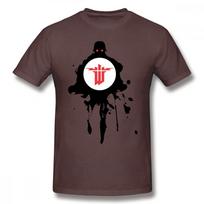 Wolfenstein T Shirt Wolfenstein TShirt 3xl Classic Tee Shirt Cotton Short Sleeves Graphic Mens Fun Tshirt L black
