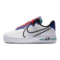 Nike Air Force 1 React White Astronomy Blue Laser Crimson GS CD6960-101 37.5 gray