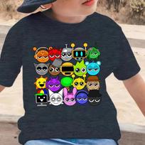 New Sprunki Incredibox Tshirt Kids Cartoon Figure Print T Shirt Boys Girls Casual Short Sleeve Tops Game Sprunki Fashion Tshirt 120 white