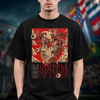 System Of A Down Paryžiaus Turo Grafinis Marškinėliai Unisex Unisex Vasariniai 100% Medvilnės Drabužiai Per dydį Trumpomis Rankovėmis Viršus Streetwear Unisex S brown