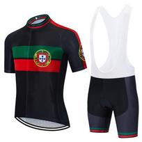 Baltas Portugalijos dviračių komandos marškinėlis Dviratininko T-shirt Šortų rinkinys Vyrams Moterims Vasarinis Kvėpuojantis Ropa Ciclismo MTB Dviračių apranga 4XL