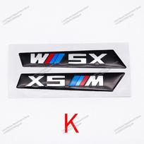2Pcs 6.8cm 8.4cm ABS Fender Side Badge Emblem For BMW M Performance X4M X6M X5M  M3 M5 X3M E60 E46 Vehicle Tuning Accessories black