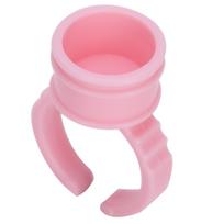 1000pcs Tattoo Ink Ring Cups Disposable Pigment Holder Adjustable Eyelash Grafting ToolM 2 pink